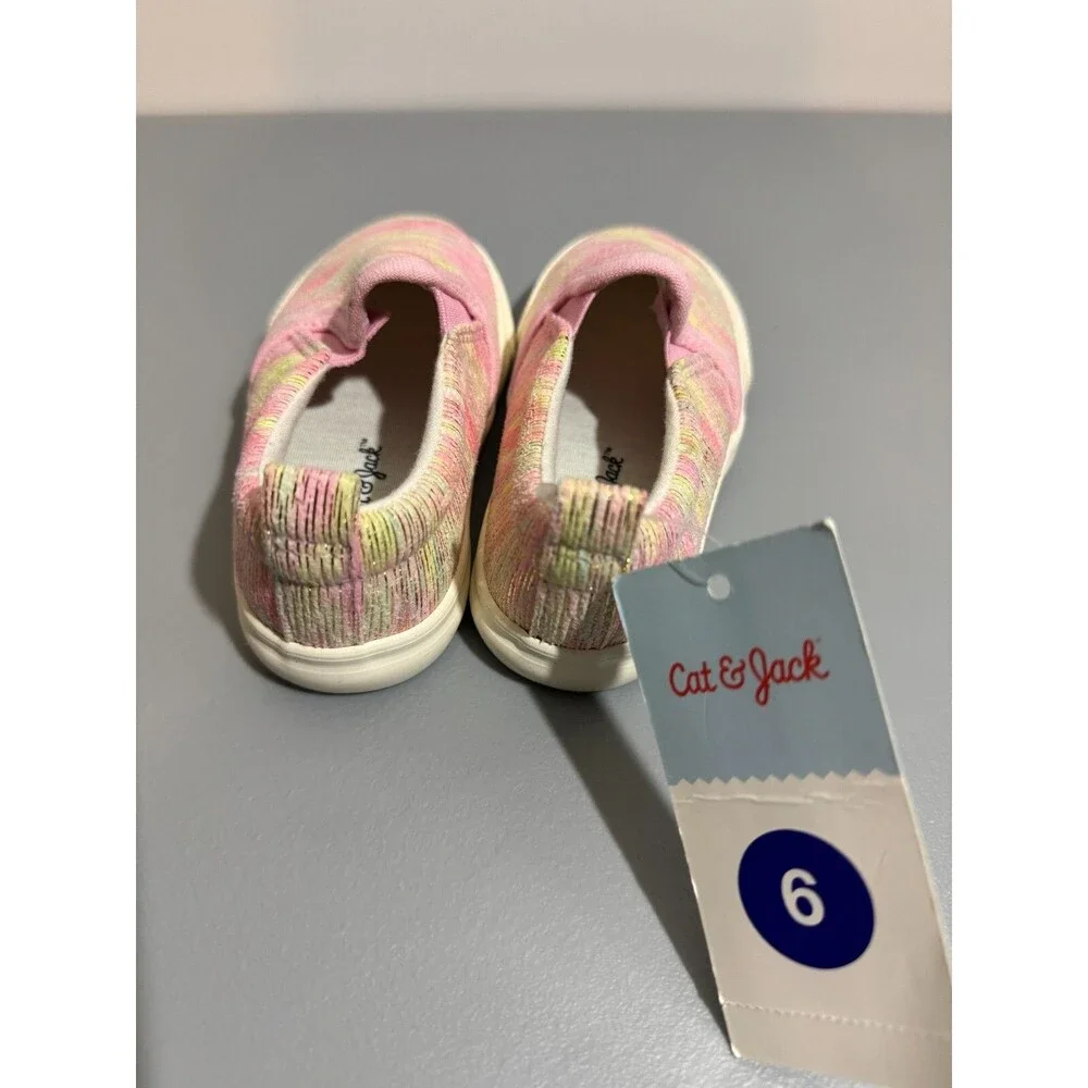 Cat & Jack Girl's Shoes Canvas Slip On Pink Size 6